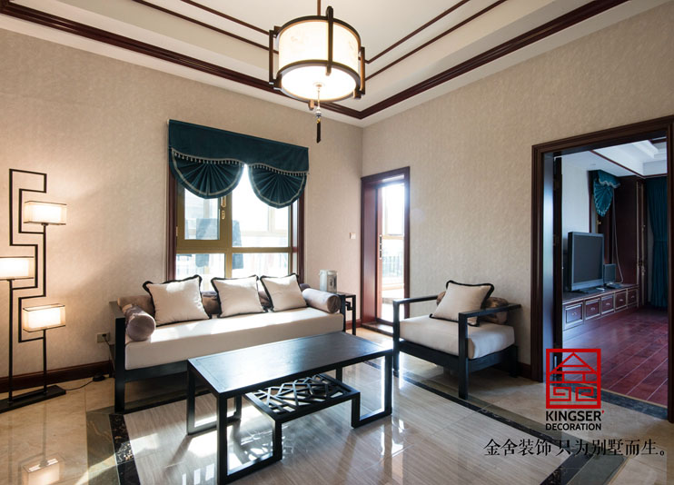 江南新城400平新中式風(fēng)格別墅裝修實景