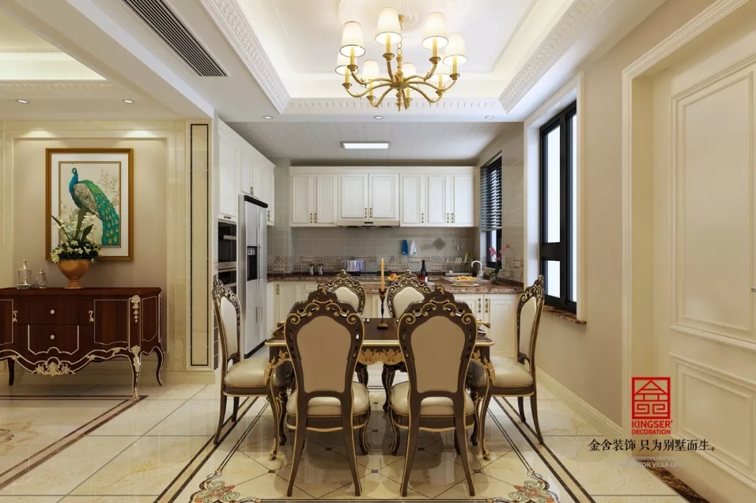 榮盛華府裝修-簡歐風格-餐廳