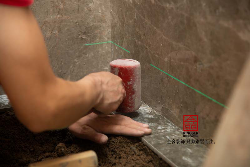 原河名墅400平米中式風格裝修施工工地