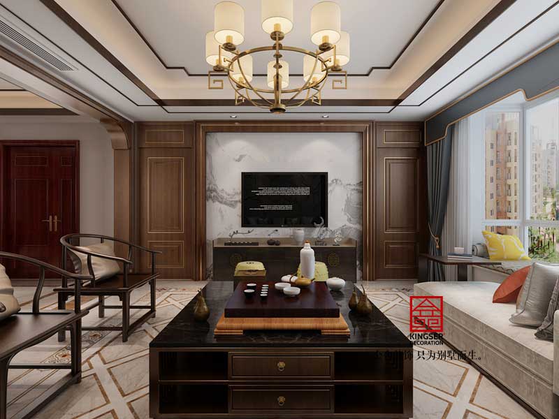 鑫界王府168平米中式風格裝修效果圖