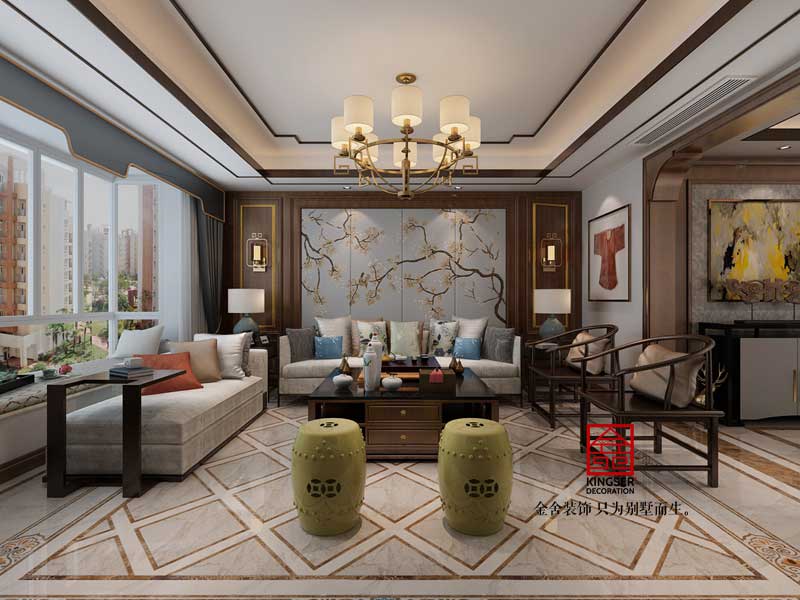 鑫界王府168平米中式風格裝修效果圖