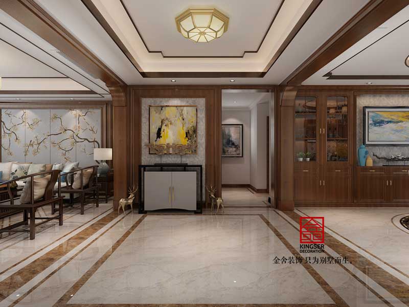 鑫界王府168平米中式風格裝修效果圖