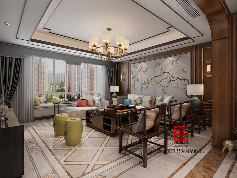 鑫界王府168平米中式風格裝修效果圖