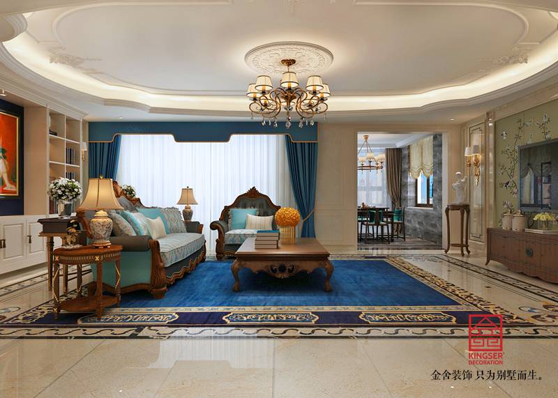 國賓壹號193平米歐式風格裝修效果圖