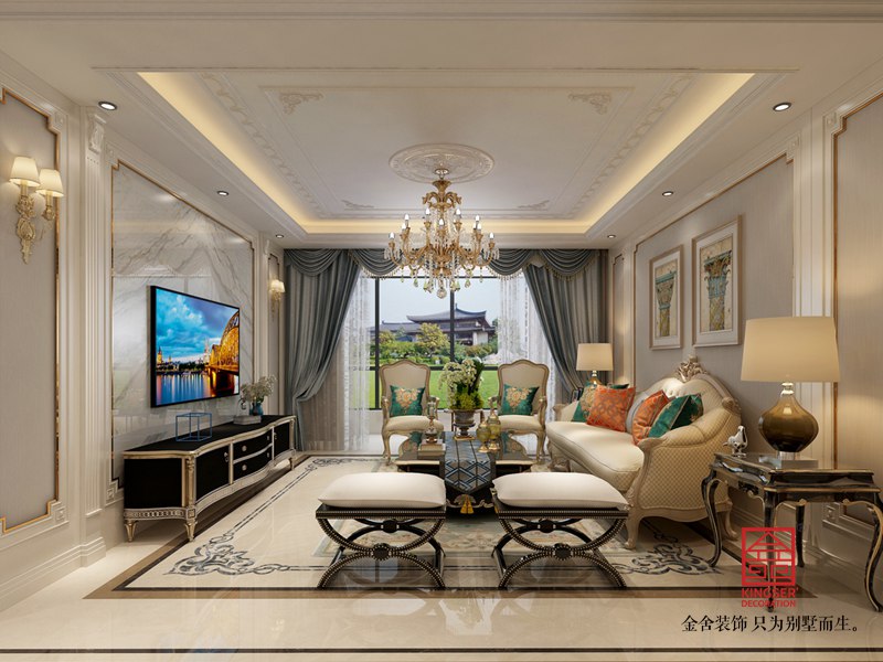 東南智匯城170平米歐式風格裝修效果圖