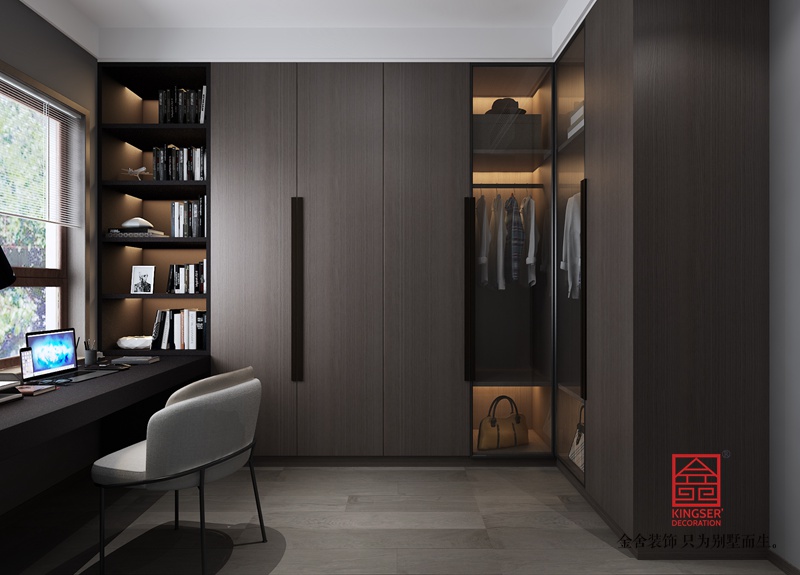榮盛華府220平米裝修-現代簡約風格-書房