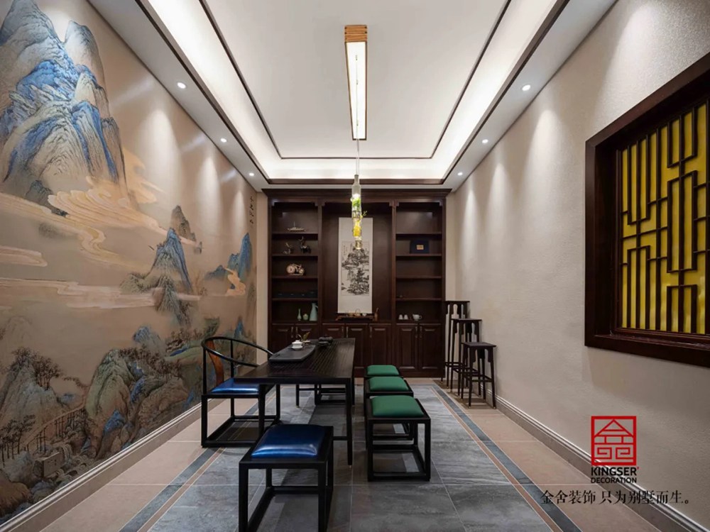 西山林語別墅540平裝修-歐式風格-茶室