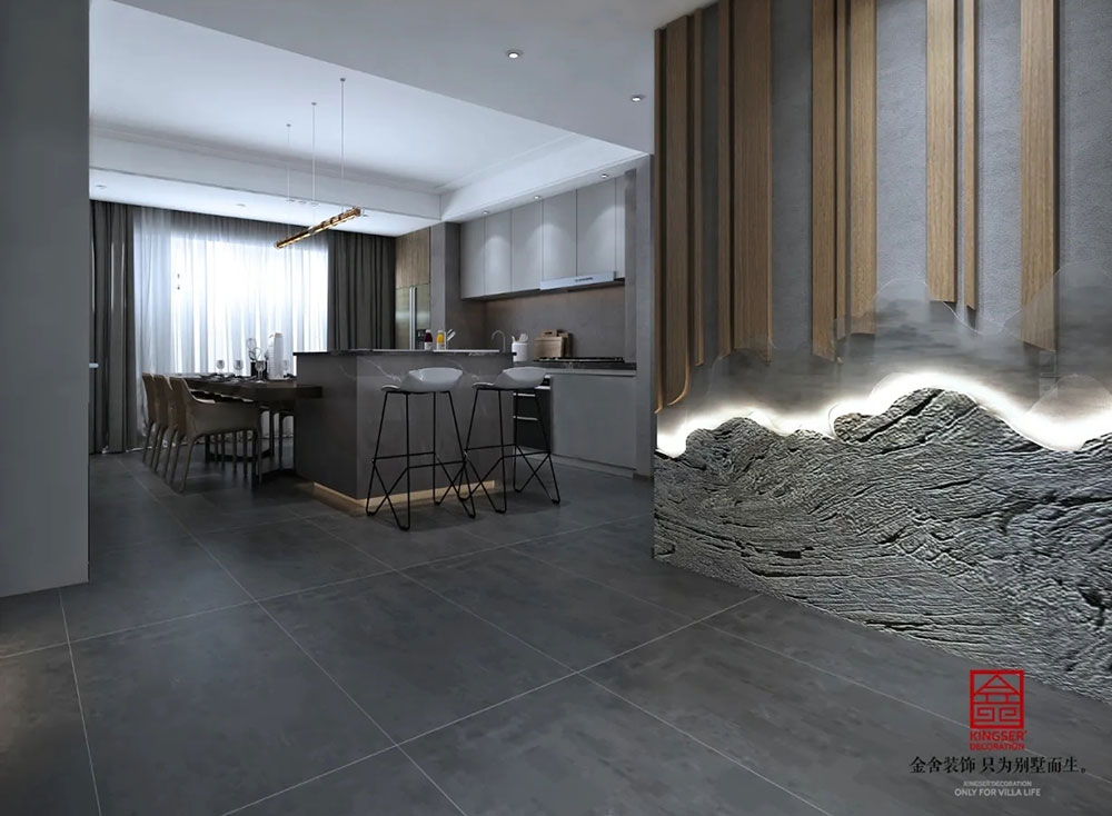 榮盛華府178平米裝修-現(xiàn)代簡約風格-餐廳