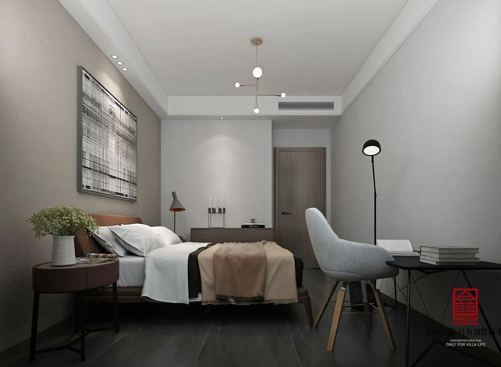 榮盛華府178平米裝修-現(xiàn)代簡約風格-臥室