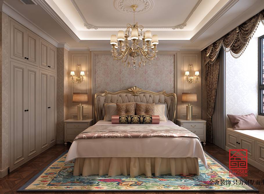 天山國賓壹號139平米歐式風格裝修案例