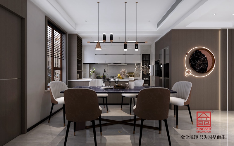 榮盛華府185平米裝修-現代簡約-餐廳