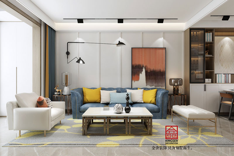 融創中心107平米現代風格裝修效果圖