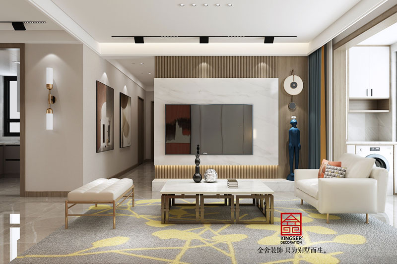 融創中心107平米現代風格裝修效果圖