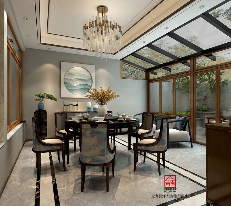 萬和原著下躍220平米新中式風格裝修設計