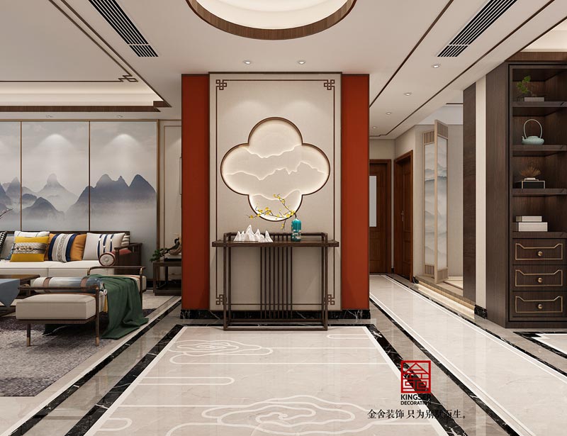 天山熙湖141平米裝修效果圖-玄關