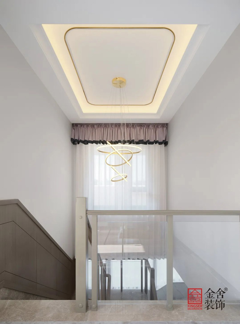 榮盛華府300㎡現代輕奢風格裝修實景圖