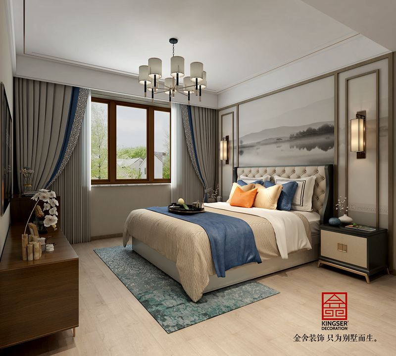 明靖莊園140平米新中式裝修設計