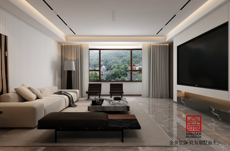 榮盛華府210平現代風格裝修效果圖