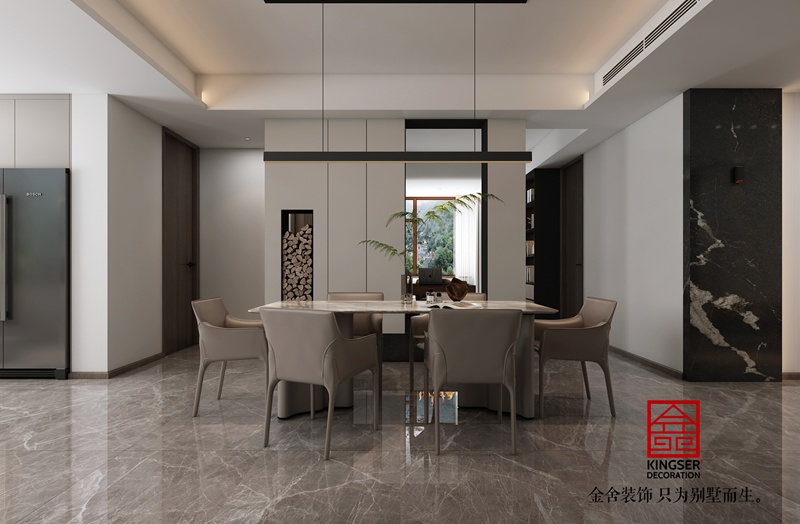 榮盛華府210平現代風格裝修效果圖