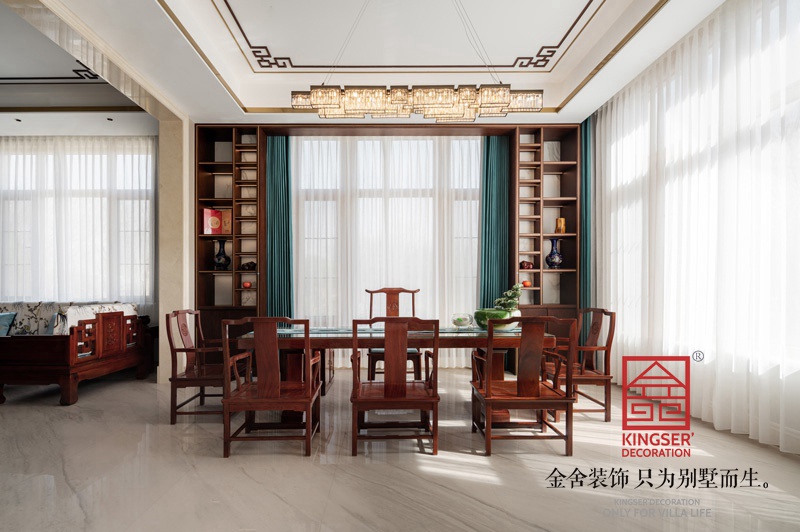 原河名墅新中式別墅裝修實景圖