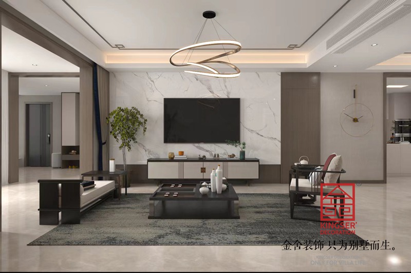 國仕山190平現代風格客廳裝修設計