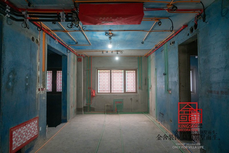 御河上院小區裝修施工水電階段