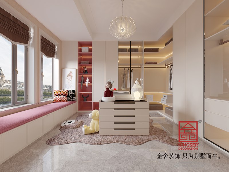 衡水漢王府別墅裝修520平現(xiàn)代法奢風格效果圖