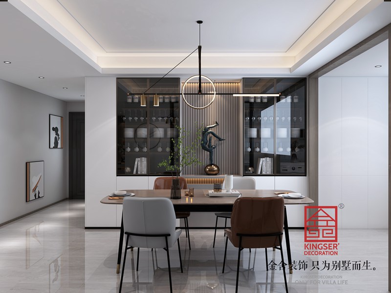 奧北公元現(xiàn)代極簡風(fēng)格餐廳裝修設(shè)計(jì)