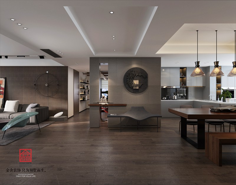 榮盛華府190㎡臺(tái)式簡約風(fēng)格裝修設(shè)計(jì)