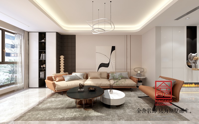 融創中心現代風格客廳裝修效果圖