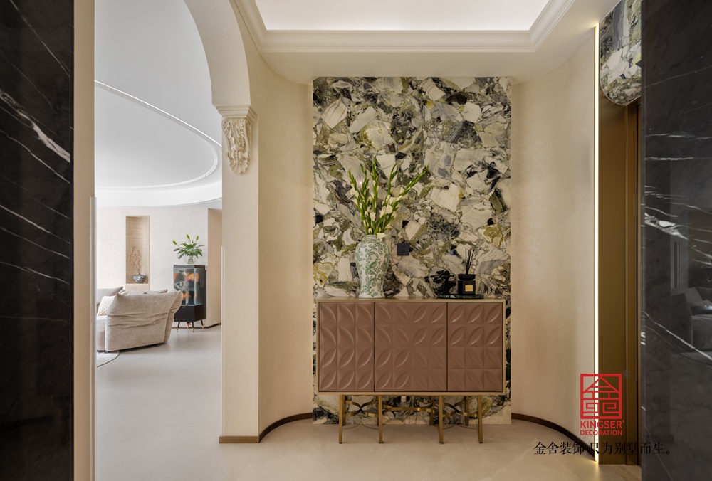 龍湖天奕450㎡輕法風格裝修-玄關