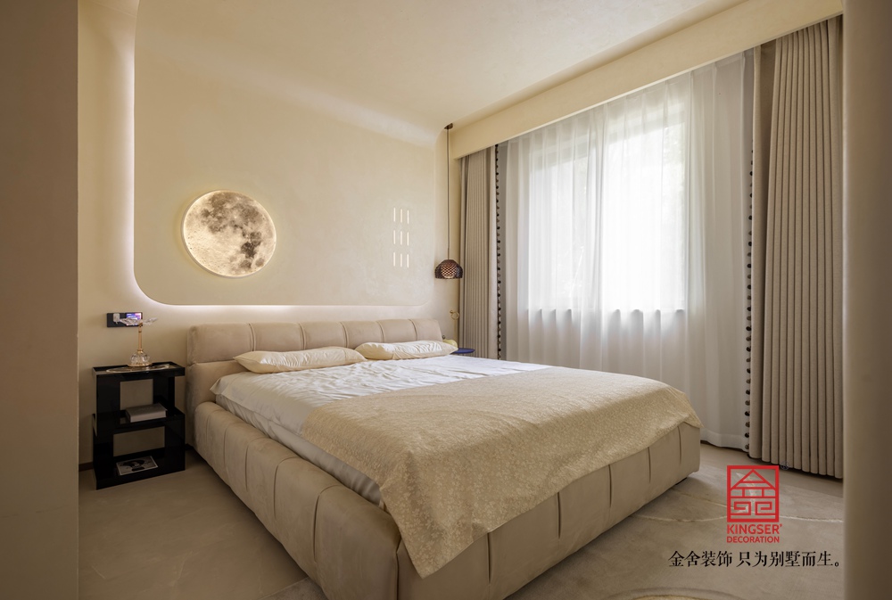 龍湖天奕450㎡輕法風格裝修-臥室
